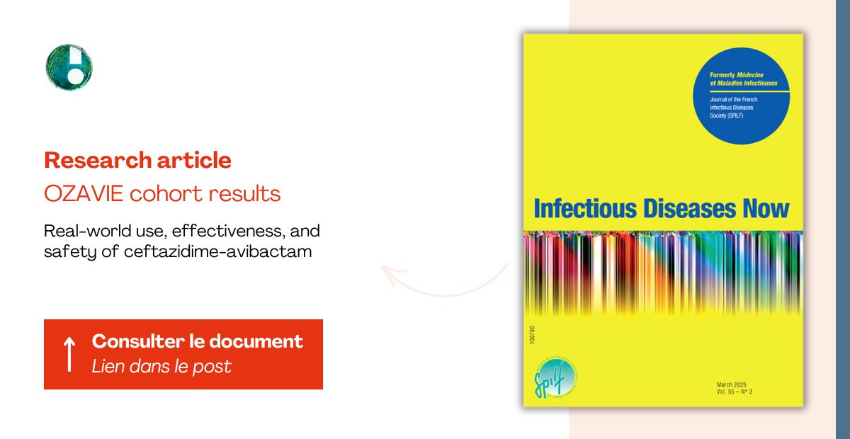 Interface nationale Antibiorésistance (@interfaceppra) on Twitter photo L’étude observationnelle OZAVIE, une cohorte française de patients ayant reçu l’association ceftazidime-avibactam entre 2019 et 2021, confirme que cette bithérapie est efficace dans le traitement des infections à bactéries Gram négatif multi-résistantes : ppr-antibioresistance.inserm.fr/fr/information… L’étude observationnelle OZAVIE, une cohorte française de patients ayant reçu l’association ceftazidime-avibactam entre 2019 et 2021, confirme que cette bithérapie est efficace dans le traitement des infections à bactéries Gram négatif multi-résistantes : ppr-antibioresistance.inserm.fr/fr/information…