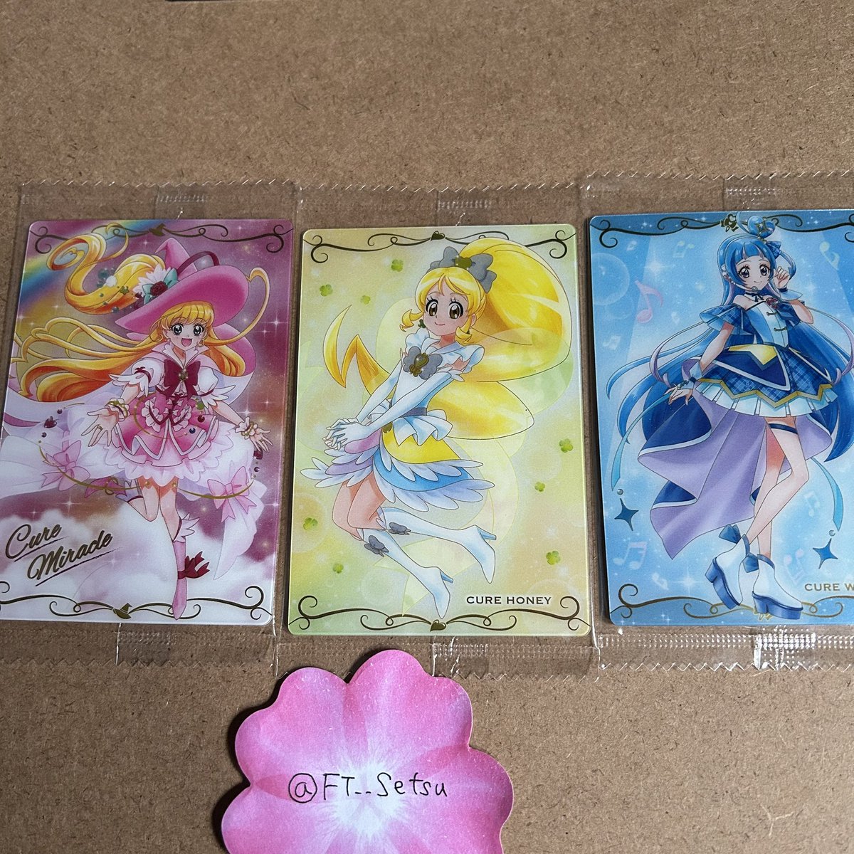 FT__Setsu's tweet photo. 交換  プリキュアウエハース11 

譲：キュアミラクル、キュアハニー、キュアウィンク

求：キュアニャミー ※画像2枚目参照

郵送交換希望。 https://t.co/1BQVzNr0ua