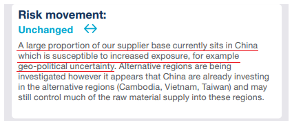 IG Design should probably update the market what the implication of the tariff is on their business. In their annual report they point out that "large proportion" of supply coming from China. There is probably a very big risk of big additional cost to products in transit from