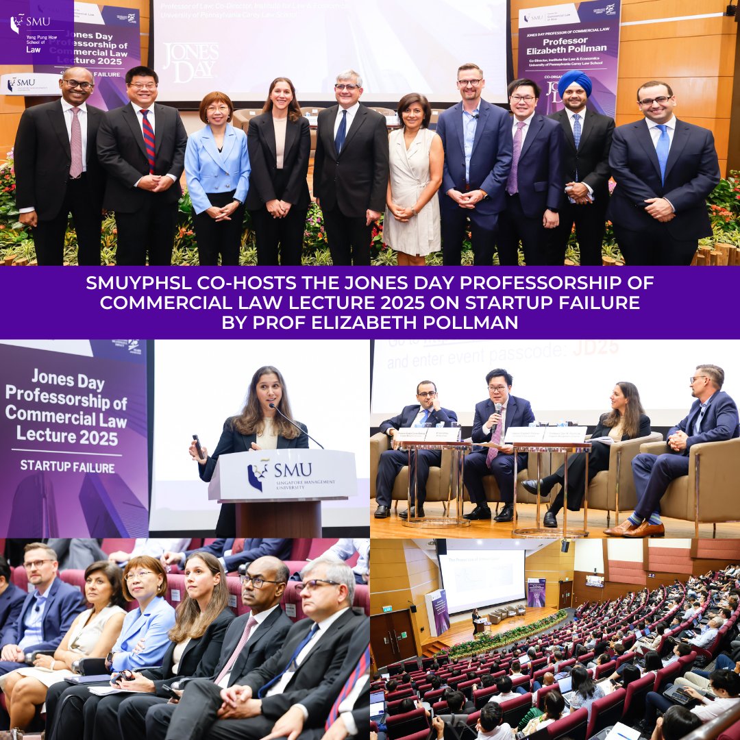 SMU Yong Pung How School of Law (@sgsmuyphsl) on Twitter photo #SMUYPHSL’s Centre for Commercial Law in Asia (<a href="/sgSMUCCLA/">COMMLAWASIA@SMULAW</a>) organised the 15th Jones Day Professorship of Commercial Law Lecture at SMU. We were honoured to welcome Prof Elizabeth Pollman (<a href="/pennlaw/">University of Pennsylvania Carey Law School</a>) to deliver a compelling lecture on “Startup Failure”: smu.sg/0v79. #SMUYPHSL’s Centre for Commercial Law in Asia (<a href="/sgSMUCCLA/">COMMLAWASIA@SMULAW</a>) organised the 15th Jones Day Professorship of Commercial Law Lecture at SMU. We were honoured to welcome Prof Elizabeth Pollman (<a href="/pennlaw/">University of Pennsylvania Carey Law School</a>) to deliver a compelling lecture on “Startup Failure”: smu.sg/0v79.