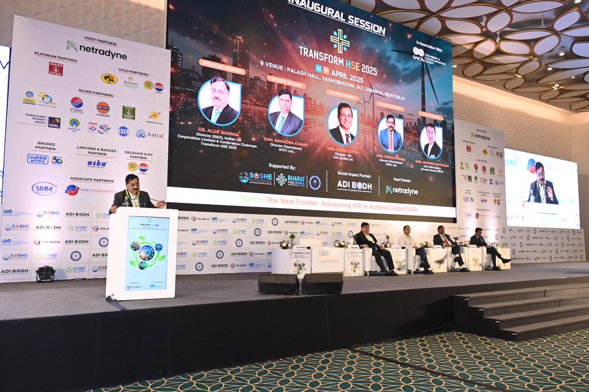 Transform_HSE's tweet photo. We are delighted to share a glimpse of the Inaugural Session at @TransformHSE_25!
๐ 16th of April 2025 at Yashobhoomi, IICC, Dwarka, New Delhi
#THSE25 #TransformHSE #SDGs #GlobalSDGs https://t.co/QKc3x8Pq26