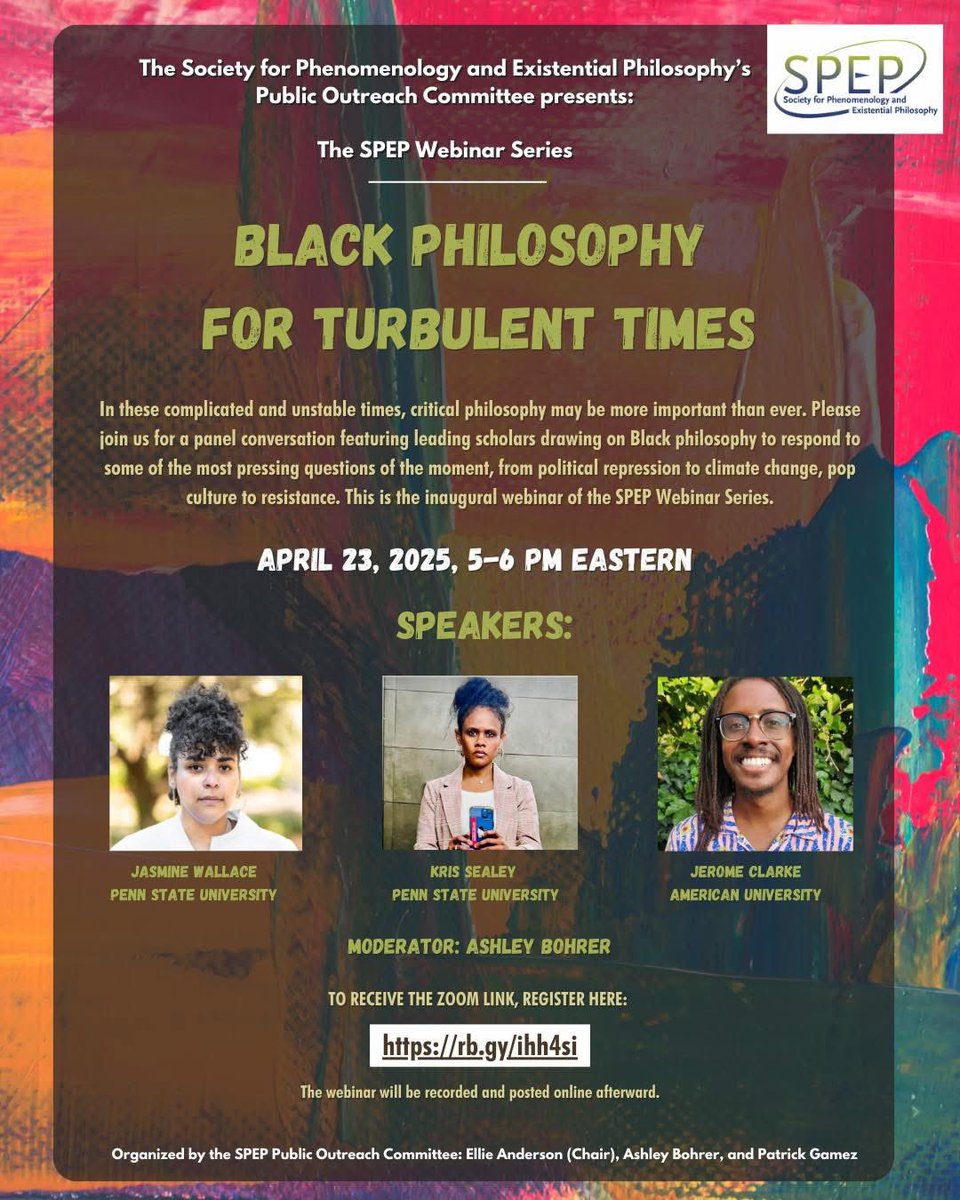 beauvoirsociety.bsky ✨ (@sdbsociety) on Twitter photo Via <a href="/ellieanderphd/">Ellie Anderson</a>
Via Ellie Anderson
The SPEP Public Outreach Committee is excited to announce our first webinar, on April 23!
Link to register: pomonacollege.zoom.us/webinar/regist… Via <a href="/ellieanderphd/">Ellie Anderson</a>
Via Ellie Anderson
The SPEP Public Outreach Committee is excited to announce our first webinar, on April 23!
Link to register: pomonacollege.zoom.us/webinar/regist…