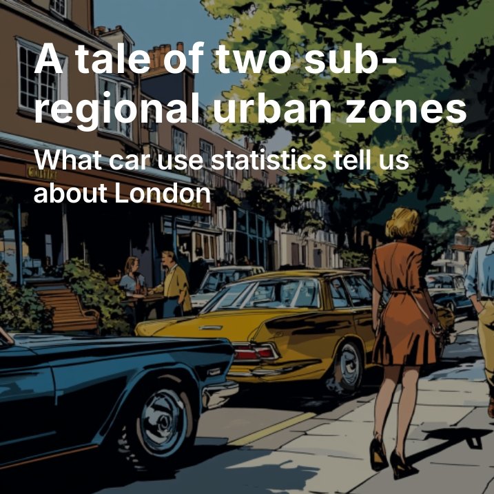 jo3hill's tweet photo. 🚨A tale of two sub-regional urban zones

@NeilGarratt has written for the Greater London Project about the stark and persistent divide in car use between inner and outer London 🔗👇 https://t.co/aVM4ctAalO