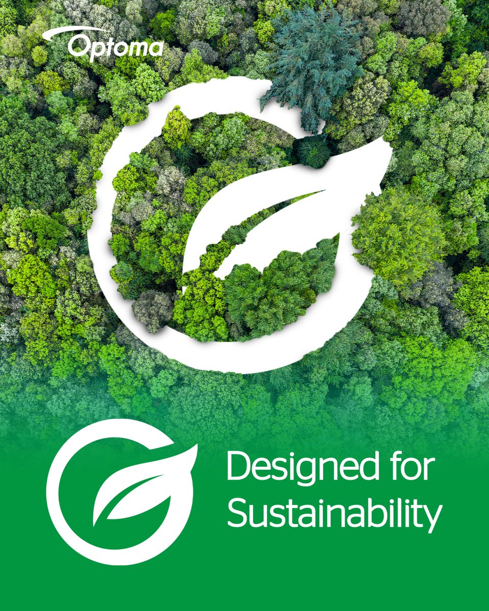 🌍 Happy #EarthDay from Optoma! ♻️
From design to recycling, we consider the full product lifecycle. Our eco-friendly projectors proudly carry the Designed for Sustainability logo. 💡
Together, we’re lighting the way to a greener future. 🌱
 #Optoma #GreenTech