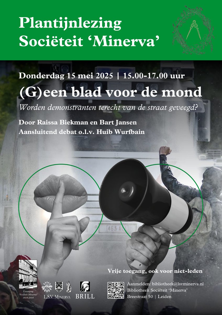 Cleveringabijeenkomst Leiden (@cleveringabije1) on Twitter photo De discussie over het recht om te #demonstreren is weer opgelaaid. Kom 15 mei naar Sociëteit <a href="/minerva/">L.S.V. Minerva</a> en praat mee.
<a href="/VeerStichting/">Veerstichting</a> <a href="/SPILplaats/">SPIL</a> <a href="/LeidenLaw/">Leiden Law School</a> <a href="/Leidenopdekaart/">Leiden op de kaart</a>
<a href="/OntdekLeiden/">Leiden, Stad van Ontdekkingen</a> <a href="/Politieacademie/">Politieacademie</a>
<a href="/telegraaf/">De Telegraaf</a> <a href="/MenzoWillems/">Menzo Willems</a> De discussie over het recht om te #demonstreren is weer opgelaaid. Kom 15 mei naar Sociëteit <a href="/minerva/">L.S.V. Minerva</a> en praat mee.
<a href="/VeerStichting/">Veerstichting</a> <a href="/SPILplaats/">SPIL</a> <a href="/LeidenLaw/">Leiden Law School</a> <a href="/Leidenopdekaart/">Leiden op de kaart</a>
<a href="/OntdekLeiden/">Leiden, Stad van Ontdekkingen</a> <a href="/Politieacademie/">Politieacademie</a>
<a href="/telegraaf/">De Telegraaf</a> <a href="/MenzoWillems/">Menzo Willems</a>