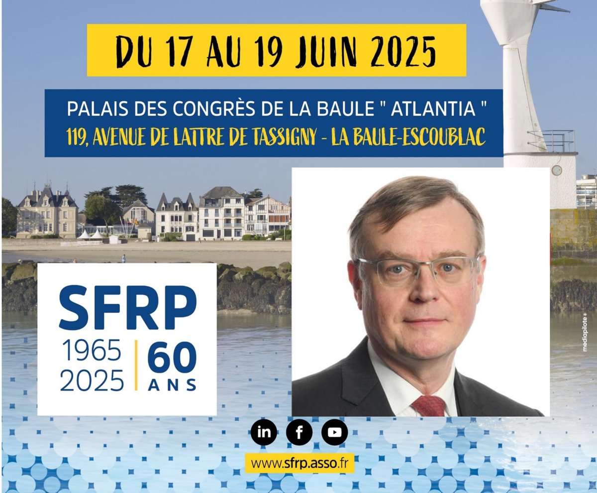 #SFRP2025 : 17-19 juin 2025

Pierre-Marie ABADIE lancera la 15ème édition du congrès national de la SFRP lors de la cérémonie d'ouverture. 

Le programme : sfrp2025.fr