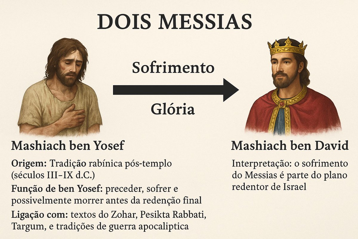 penthecostaal's tweet image. Estava fazendo uma pesquisa e elenquei alguns textos judaicos que mostram a identidade do Messias, e resolvi fazer um resumo visual, segue abaixo também um vídeo do Tsadok comentando os textos que estão em referência e outros.
youtu.be/gKH5QZTwCSs?si…