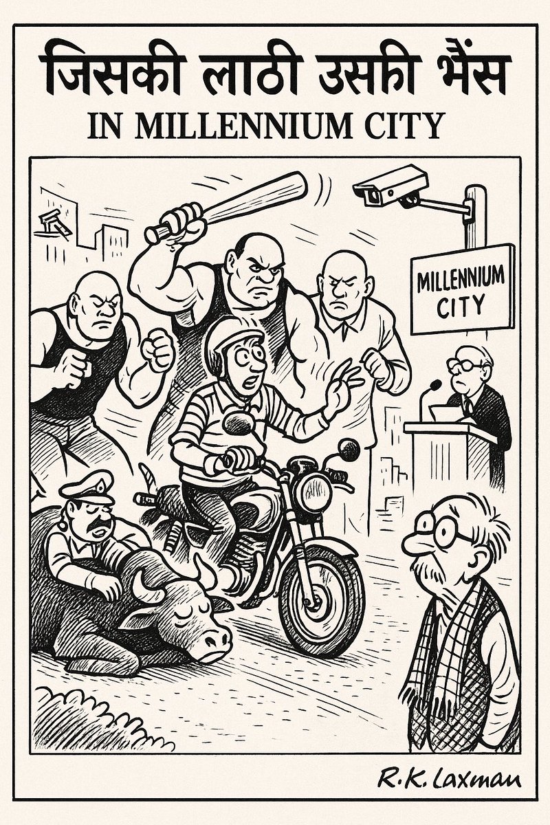 teknomadd's tweet image. A biker beaten with 🏏 by bodybuilders in broad daylight. No cops. Not even a highway patrol in sight. Maybe the police were too busy on VIP detail? Govt’s voice is loud, but action? Missing. @cmohry @PMOIndia @gurgaonpolice @DC_Gurugram @NayabSainiBJP