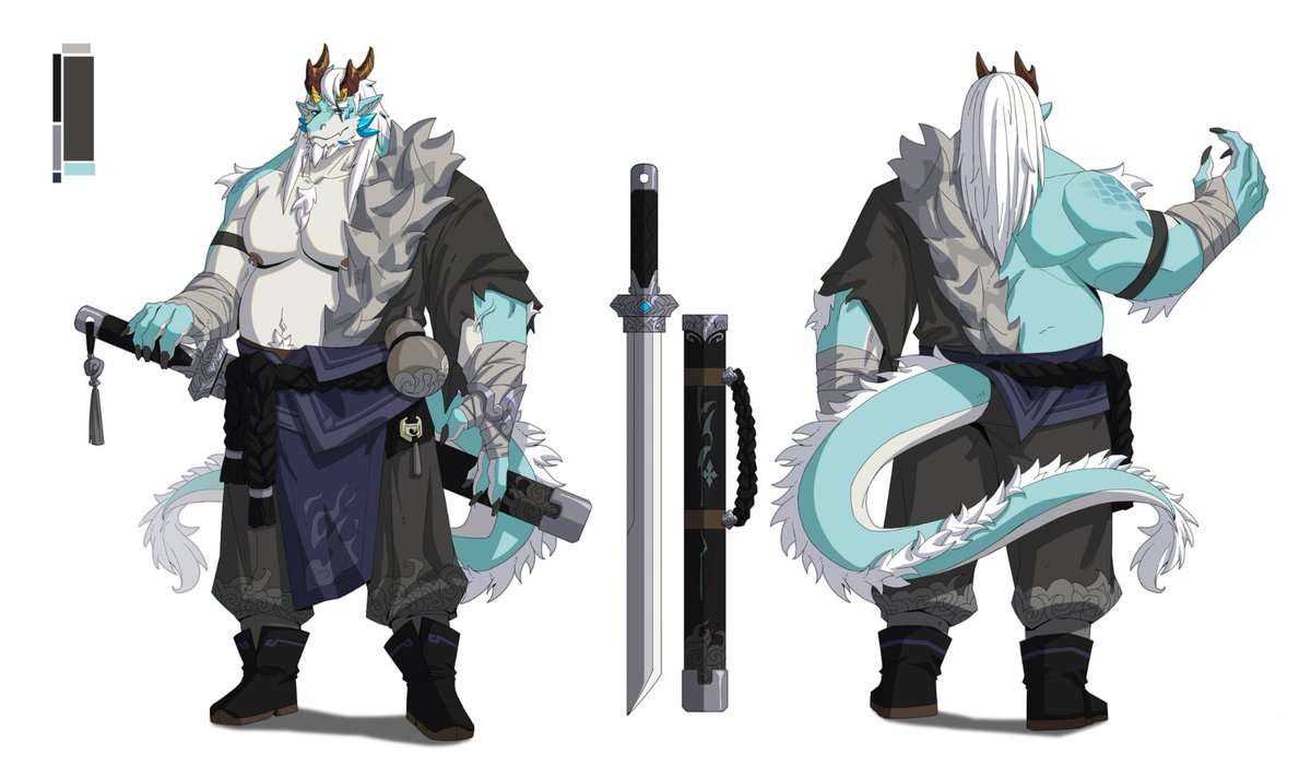 QingLin0's tweet photo. 新白熊设定，和老肥龙师傅 https://t.co/dC3SkeO6Xv