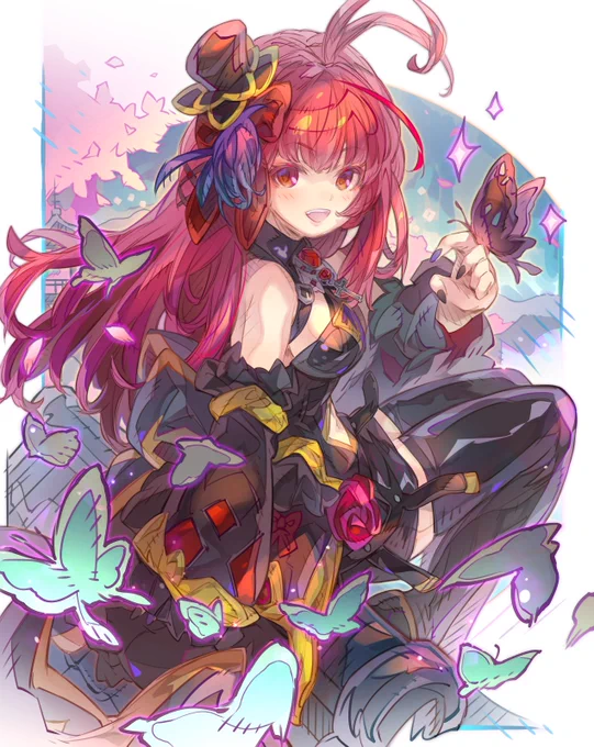 黒ちょうちょっ子ちゃんリクエストありがとうございました (*'▽')#Skeb 