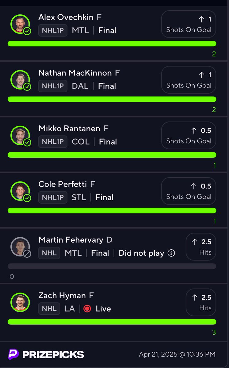 Dropped this banger in the Paradise discord today!!! Day 3 a success!✅✅ On a 3 day streak let’s keep riding the 🌊 

#PrizePicks #NHL #GamblingTwitter #GamblingCommunity #prizepicksnhl #GambingX #nhlplayoffs