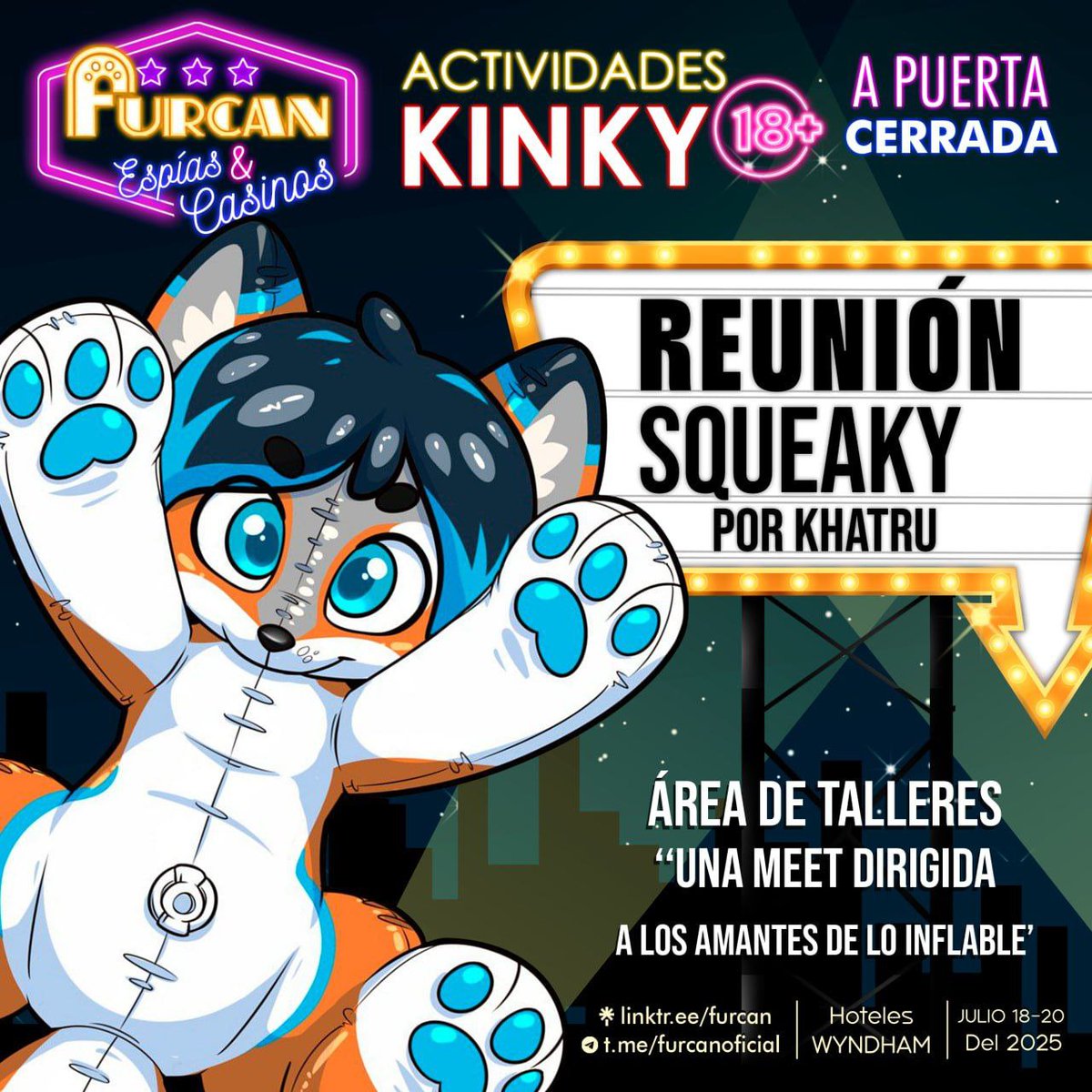 ¿Buscas una reunión chirriante? ¿Llena de inflables y amantes de lo squeaky?  Pues nosotros tenemos el lugar perfecto para ti. Pues la reunión de los amantes de lo inflable estará también en Furcan  🎈
Recuerda no perderte de los paquetes