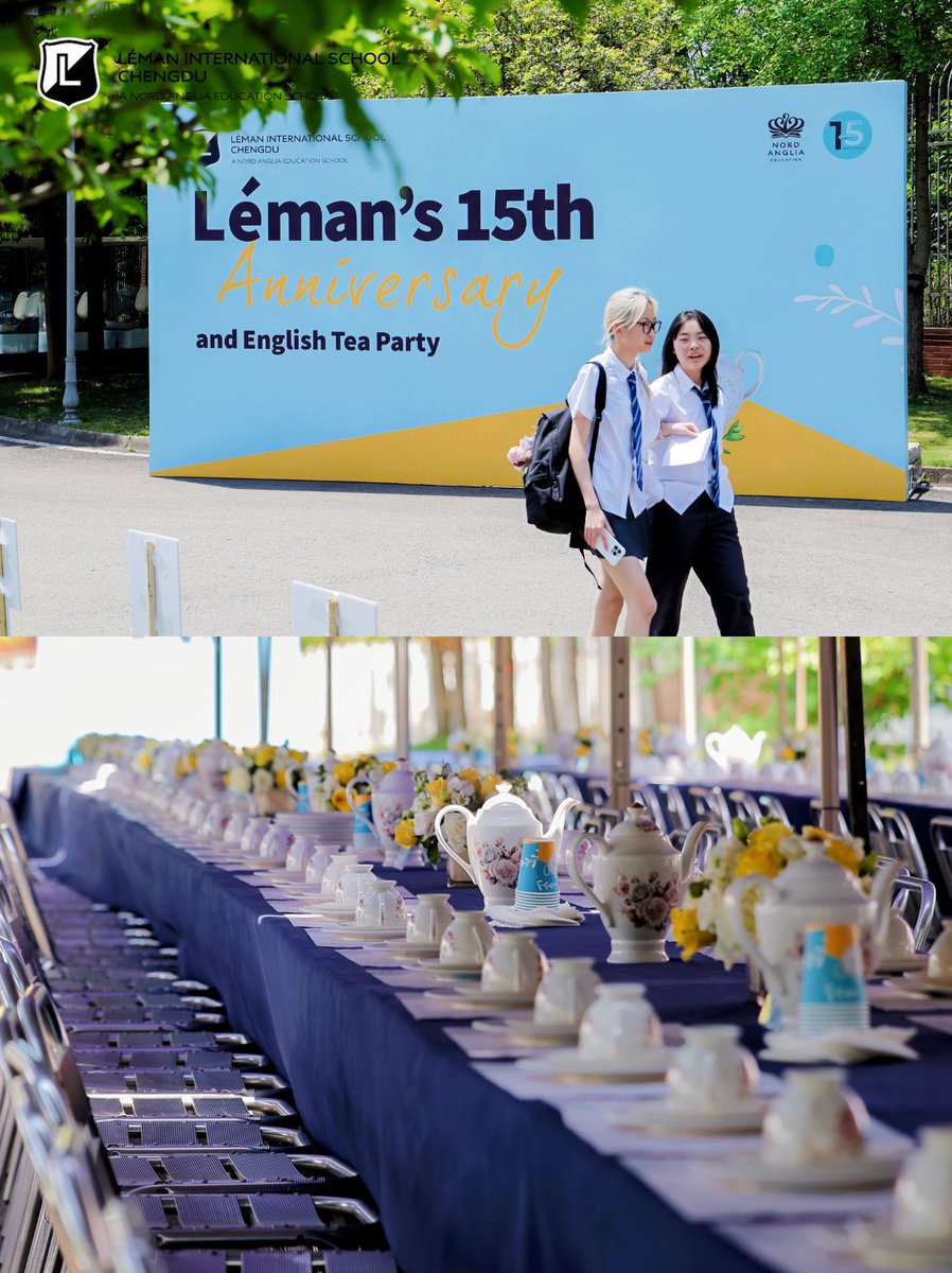 LemanChengdu's tweet image. Celebrate with us as Léman marked its 15th anniversary on April 18th with a vibrant English-style tea party, attended by 600+ students, staff, parents, and esteemed guests. Speeches, performances, and a toast highlighted our journey and bright future!