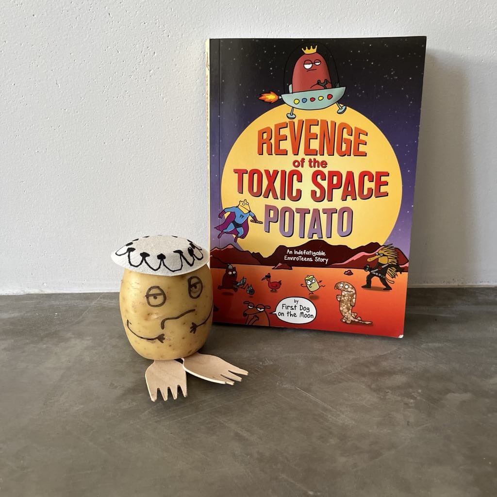 One More Page (@onemorepageau) on Twitter photo Revenge of the Toxic Space Potato by <a href="/firstdogonmoon/">Firstdog Onthemoon</a> is the hilarious story of a villainous potato who wants to steal Earth’s water & take it to Mars. It's up to the Enviroteens to stop him! A super fun graphic novel for older middle grade readers. Full review on our website. Revenge of the Toxic Space Potato by <a href="/firstdogonmoon/">Firstdog Onthemoon</a> is the hilarious story of a villainous potato who wants to steal Earth’s water & take it to Mars. It's up to the Enviroteens to stop him! A super fun graphic novel for older middle grade readers. Full review on our website.