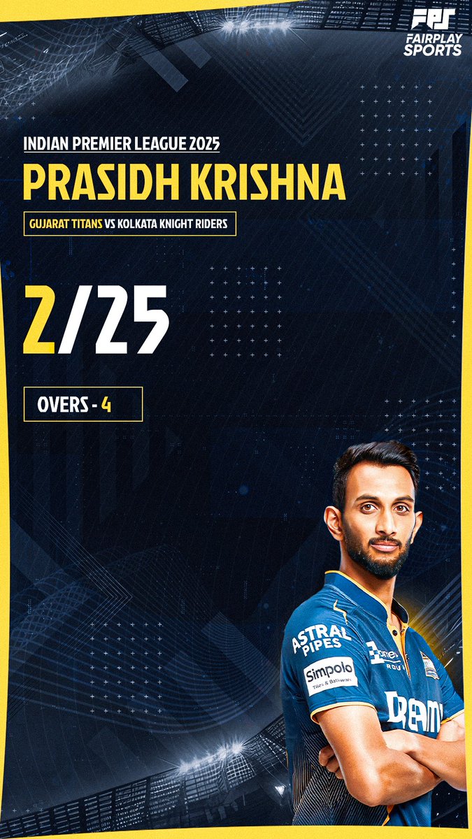 Indian Premier League 2025🏏

#IPL2025 #Cricket #GujaratTitans #GT #PrasidhKrishna