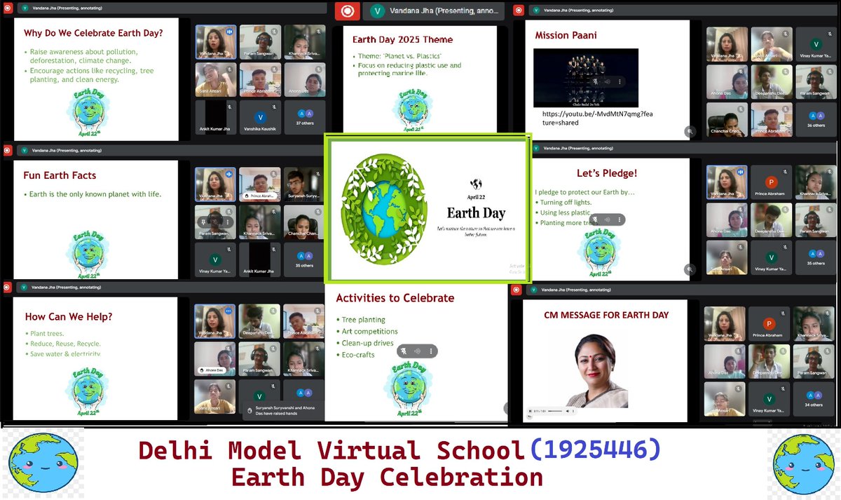 Delhi Model Virtual School observed Earth Day with great enthusiasm during the morning assembly today. The event aimed to raise awareness among students about environmental issues and to encourage active participation in safeguarding our planet.#EarthDay2025 #EarthDay #saveEarth