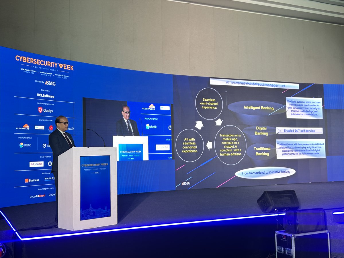Cyber resilience isn't a luxury — it's a lifeline for India's banking sector. 🔰

Dr. Deepak Kumar - Director at (IDRBT), opens the day with a powerful address on the rising threats facing our financial institutions.

#ISMGSummits #CybersecurityWeek2025 #MumbaiSummit2025