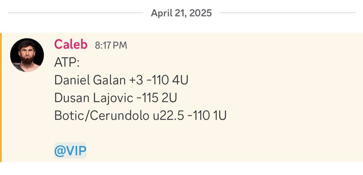 allcappersfreee's tweet image. #Tennismonster
#CalebPicks