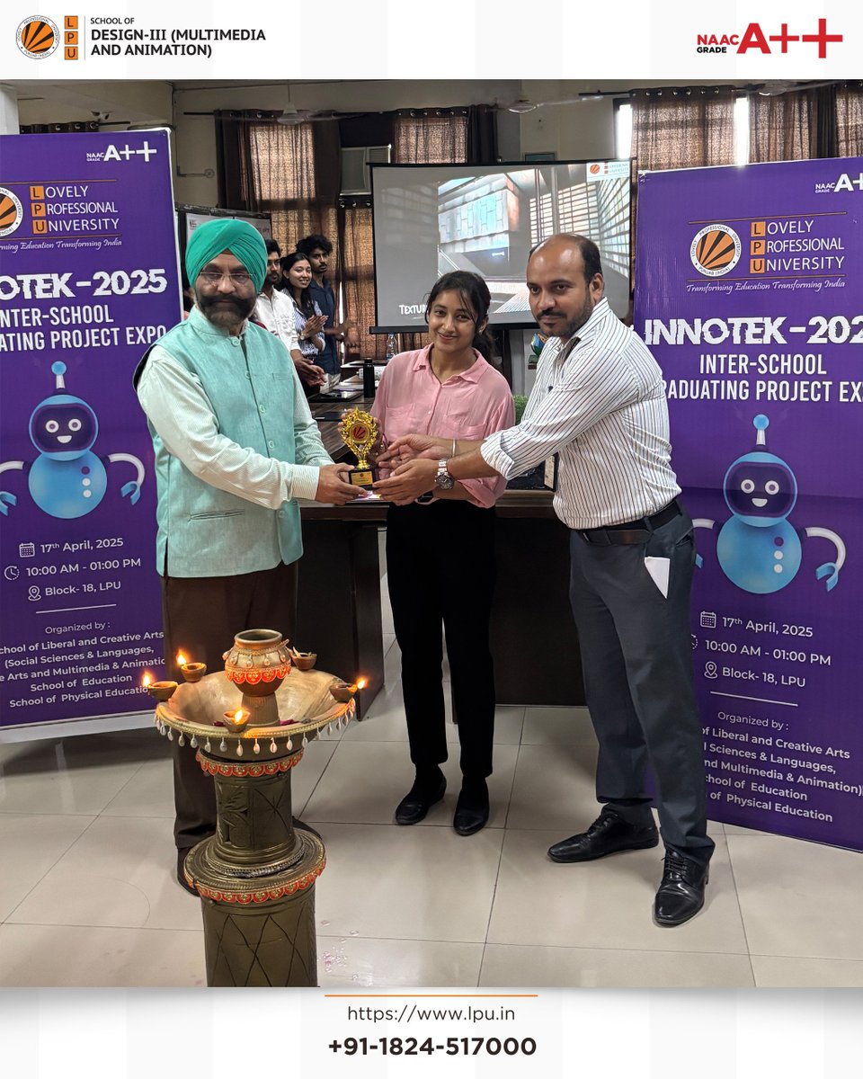 LPUMultimedia's tweet image. Congratulations to our brilliant students!
We are proud to share that students from the Department of Multimedia, LPU have been awarded at INNOTEK 2025 for their outstanding innovation and creativity
#innotek2025 #LPUInnovation #StudentSuccess #CreativeMinds #MultimediaExcellence