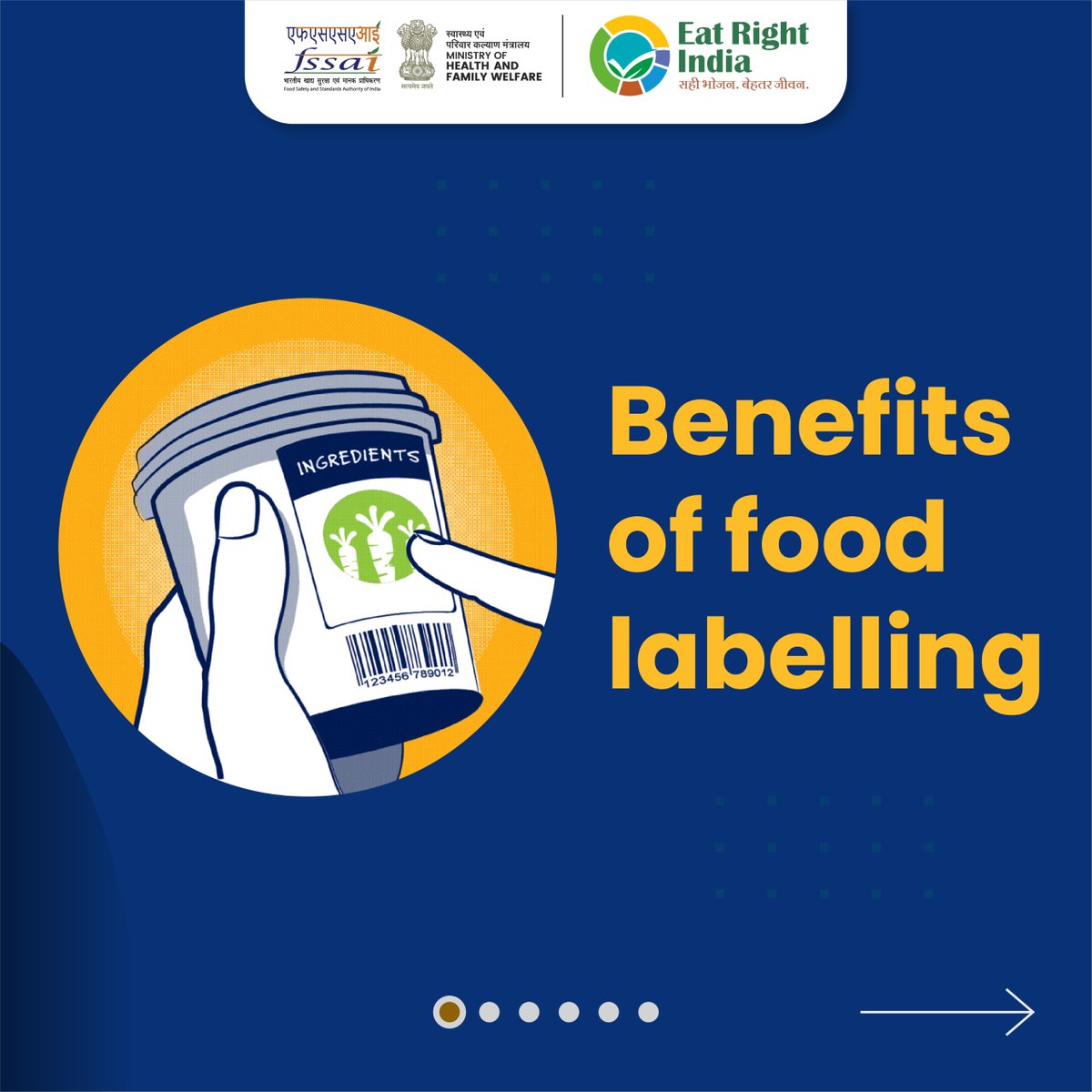 fssaiindia's tweet photo. 📋  Food labels guarantee that food is:  
📷 what we think it is 
📷 as nutritious as we think it is
They also ensure #FoodSafety  though storage and cooking instructions.  #HarLabelKuchKahtaHai #FSSAILabelling  @MoHFW_INDIA https://t.co/ORpvrcpmRG