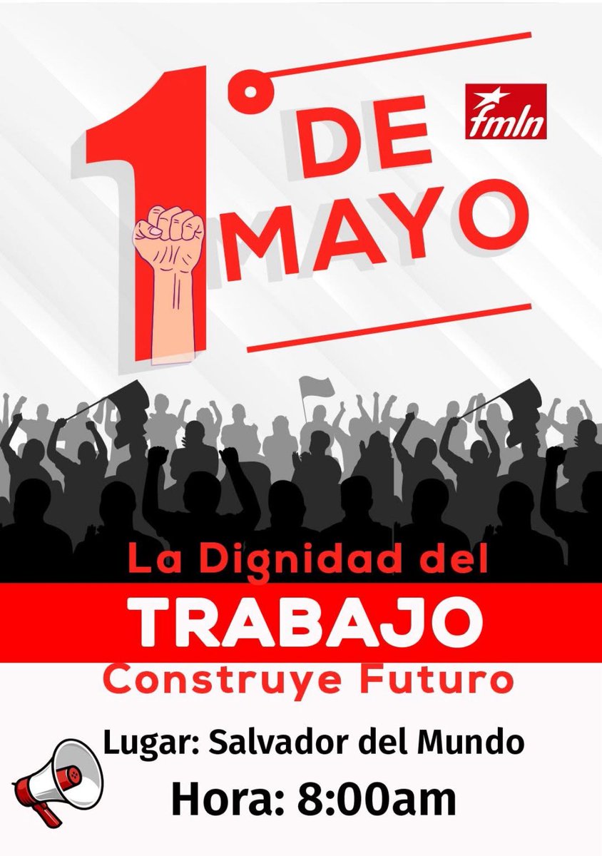 Todos y todas a marchar este 1º de mayo y demostrar que estamos listos para la batalla por nuestros derechos laborales.👊🏼
