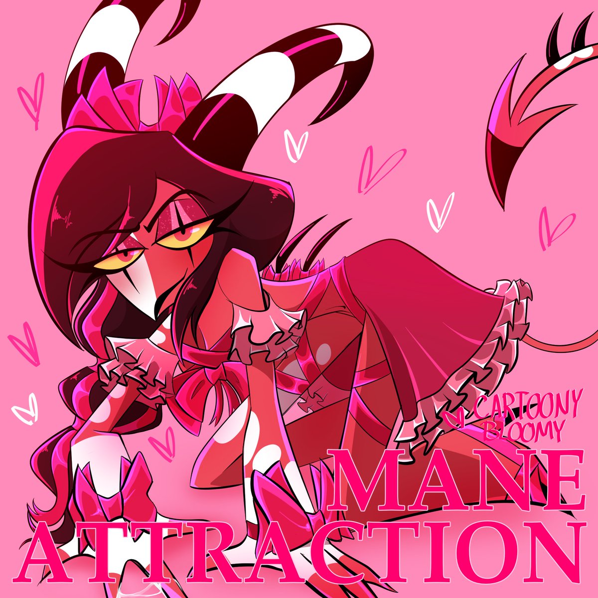 cartoonybloomy's tweet image. Mane Attraction 💖💞
Thank you so much @_f1zzyp0p_ for the cunty stage name 💕

Day 2 for #femblitzweek: Drag Persona! 
@FemBlitzWeek