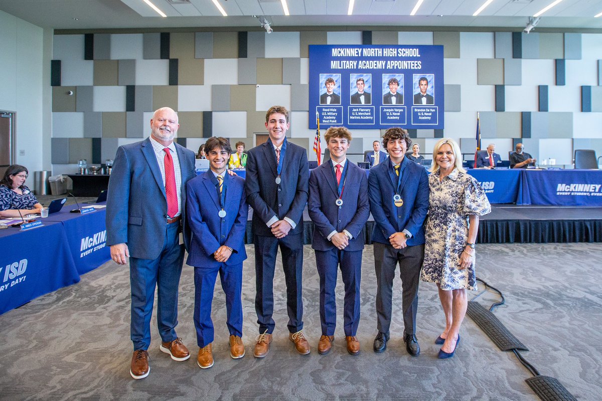 Recognizing four McKinney North High School Seniors who have been accepted to military service academies. 

WFAA, in conjunction with McKinney ISD Communications and McKinney North Administration, recently ran a story about these young men! 🤩

#WeAreMcKinneyISD