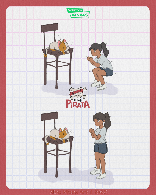 PirateCatComic's tweet image. POV estás haciendo sentadillas pero...