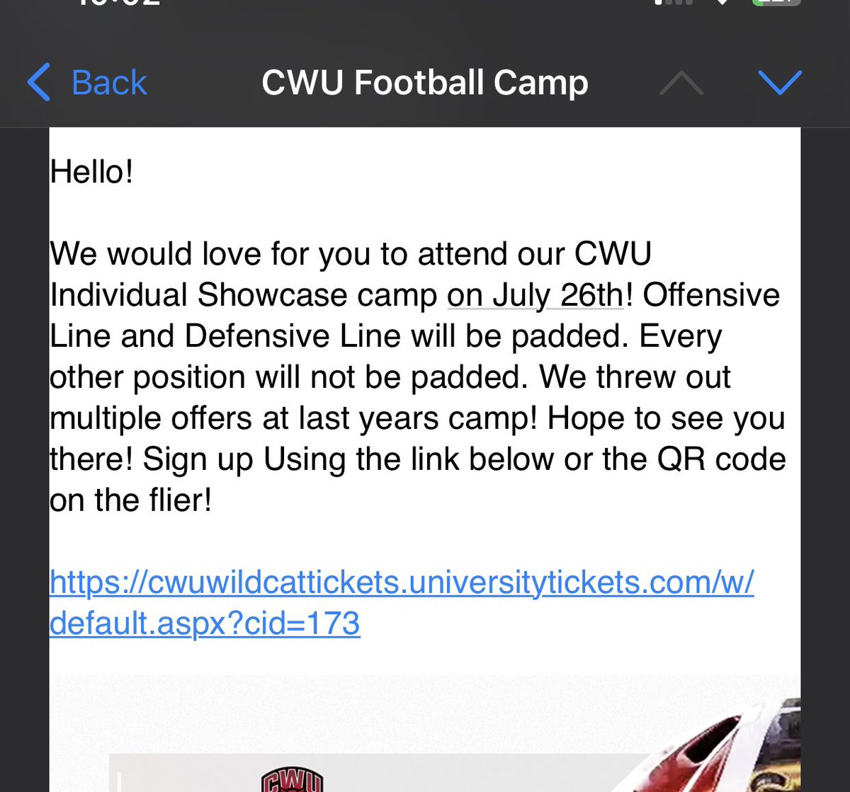 Alex Flores Moreno (@flores_alex4) on Twitter photo Thank you <a href="/coachbradycrane/">Coach Brady Crane</a> for the <a href="/CWUFB/">CWU Football</a> camp invite! All glory to the man above!✝️ <a href="/BrandonHuffman/">Brandon Huffman</a> Thank you <a href="/coachbradycrane/">Coach Brady Crane</a> for the <a href="/CWUFB/">CWU Football</a> camp invite! All glory to the man above!✝️ <a href="/BrandonHuffman/">Brandon Huffman</a>