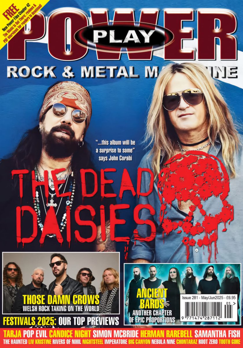 TheDeadDaisies's tweet photo. Power Play Magazine UK May/June 2025 issue is available for mail order now or in the shops from April 25th with John & Doug on the cover!
There’s a feature on us and the blues album! Check it out…🚀🚀
https://t.co/ARrNkLVRnF
#TheDeadDaisies #PowerPlayMagazine #JohnCorabi #DougAldrich #BluesAlbum
