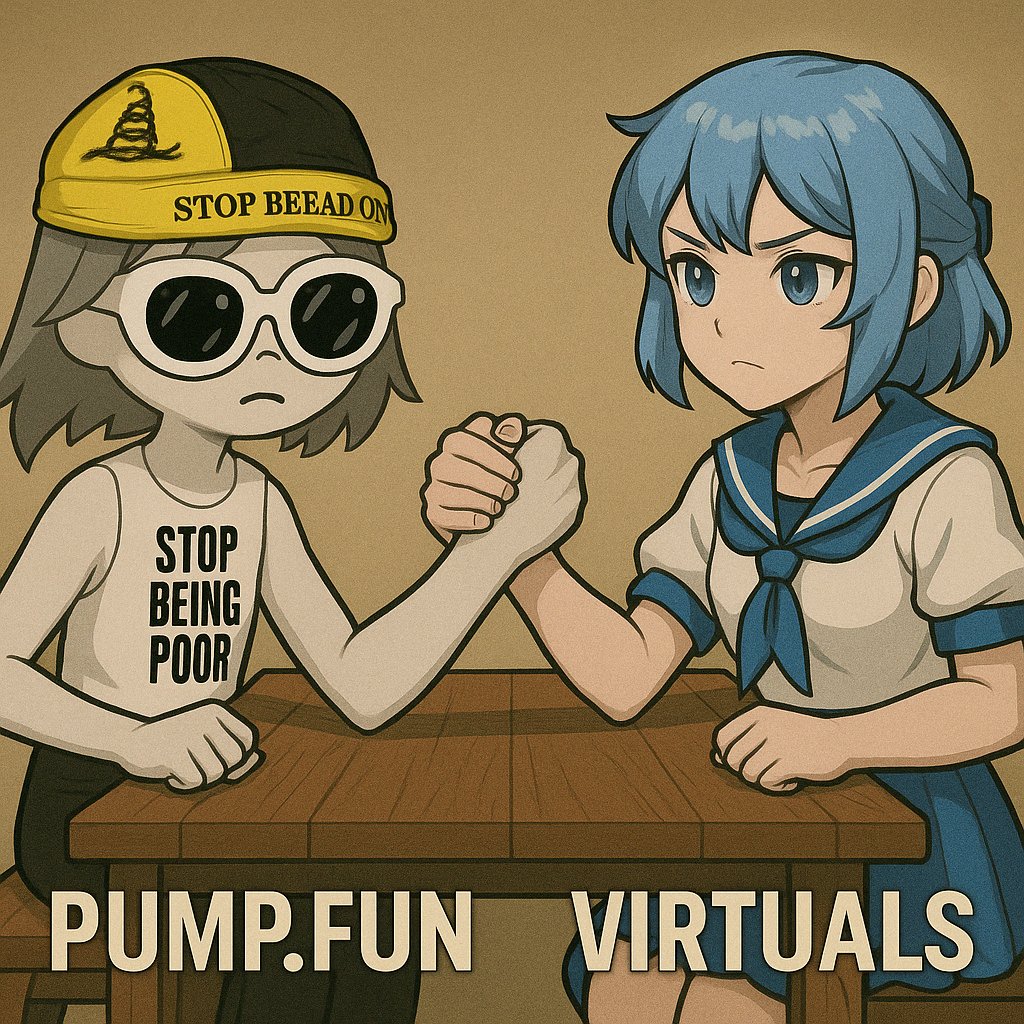 从PumpFun和Virtuals看投机经济和叙事经济差异

TLDR：
一个靠流量分发，一个靠持续构建
一个生于泛滥，一个困于稀缺
投机性平台潮汐属性更强，增长也更直接
正因投机平台好做，才显得坚守价值难能可贵

正文：

近期随着链上热情有所回归，龙头<a href="/pumpdotfun/">pump.fun</a>近期代币创建量和收入也持续修复，虽未回到 1