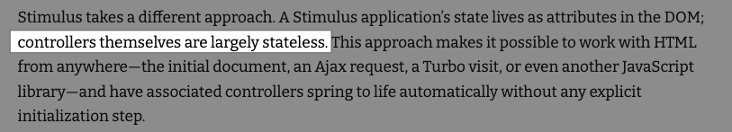 wuminzhe's tweet photo. Keep in mind that only stateless stimulus controllers are perfect. Keep states in the DOM. https://t.co/sE5bj0ww0h