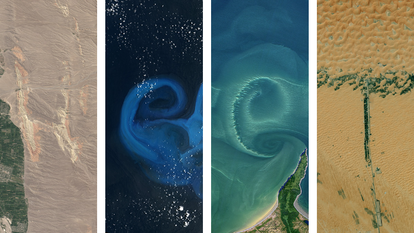 HeetDayaniBJP's tweet photo. "My name, written by Earth itself 🌎✨ #Landsat #GeoArt #ScienceMeetsNature #EarthDay https://t.co/hmfHcD6IVX