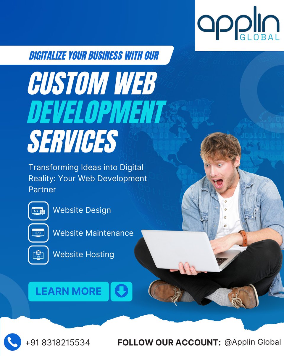 ApplinGlobal's tweet image. 🔷Turning ideas into interfaces — one pixel at a time. 🎨🖥️
🔷Your business needs a website. Not excuses.🚀👨💻
🔷I don’t just build websites. I build digital experiences.✨
#applinglobal #DesignToDeploy #CreativeCoder
#WebsiteGoals #FirstClickFeels