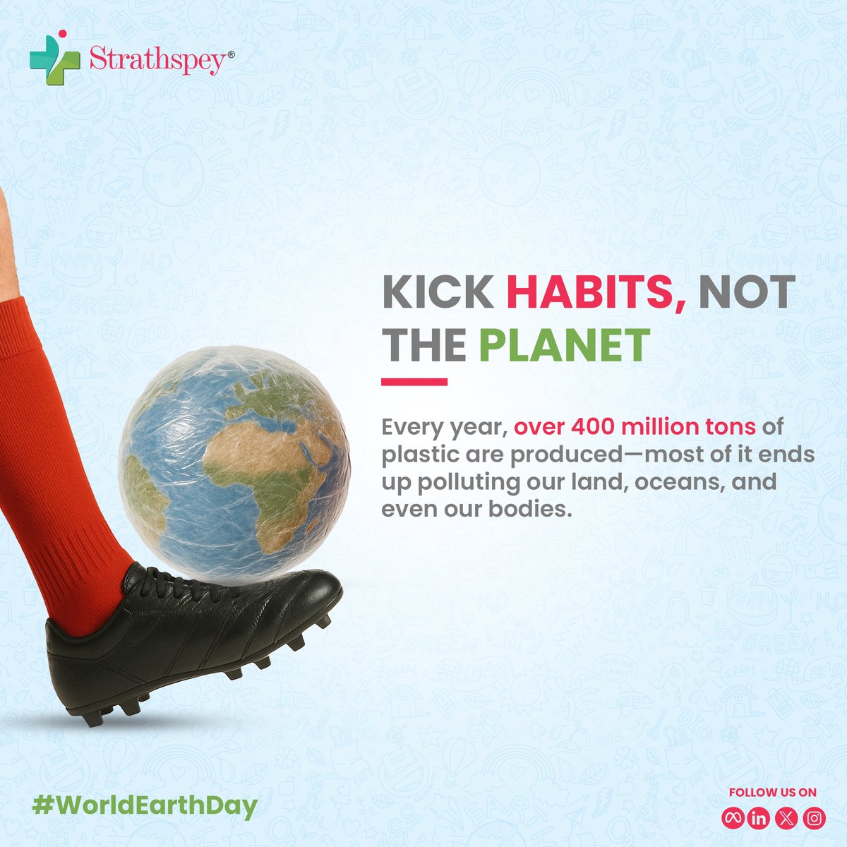 LabsStrathspey's tweet photo. 🌍💚 Kick the plastic habit before it kicks back.Let’s choose sustainable habits and protect the Earth we call home. 🌱✨

#WorldEarthDay #Sustainability #KickPlastic  #ProtectOurPlanet #Strathspey #StrathspeyLabs https://t.co/g1I90rfHfd