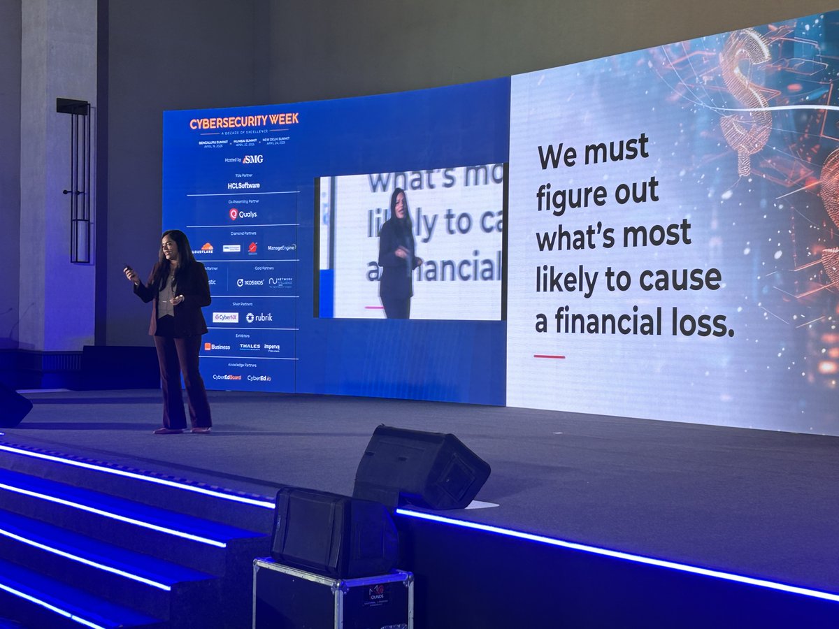 Vulnerability overload? It’s time to flip the script. ⚠️

Bhagyashree Thorat from Qualys is shaking up the traditional risk conversation with a new paradigm — the Risk Operations Center (ROC). 

#ISMGSummits #CybersecurityWeek2025 #MumbaiSummit2025