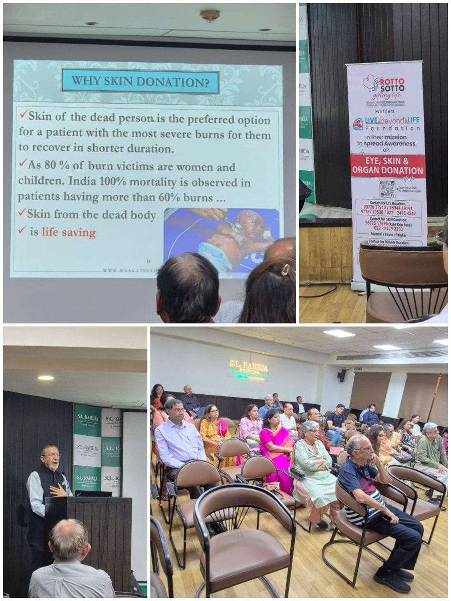 At the AGM of Bombay Nursing Home Association where Dr. Qureshi Maskati addressed the audience on “organ donation “ on 20.4.25
 Slide courtesy Dr. Kamaxi Bhate , Advisory committee member from ROTTO SOTTO,West.