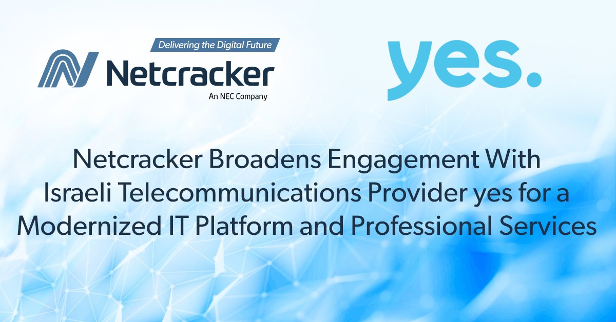 NetcrackerTech's tweet image. Netcracker’s partnership with yes will deliver next-generation revenue management to help the telecom provider bring innovative new services to its customers. netcracker.com/news/press-rel…

#revenue #telecom #services