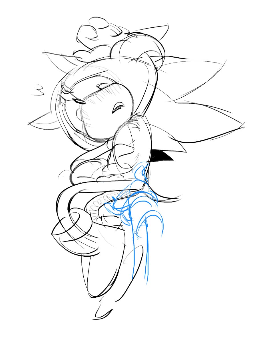 Sonadow doodle #nsfw 
Color this later but the linework seems so soft...