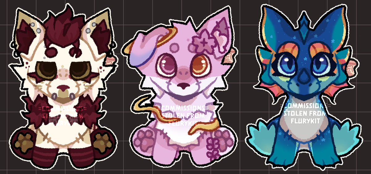 Recent commission results of my Plush YCH ✨️

#Commission #ych #furry #feral