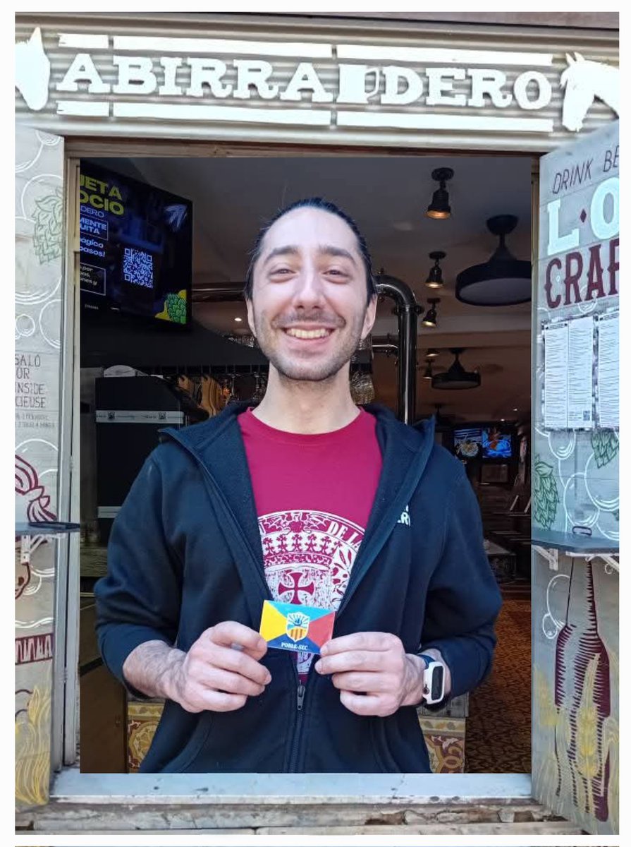 Al carrer Vila i Vilà 77 teniu la cerveseria 'Abirradero' amb ganes de fer barri. Troballa per variar de la Cecilia Bellorín que s'encarrega de tot... 😂🅾️🅿️💙 #Poblesec #OrgullPoblesequi