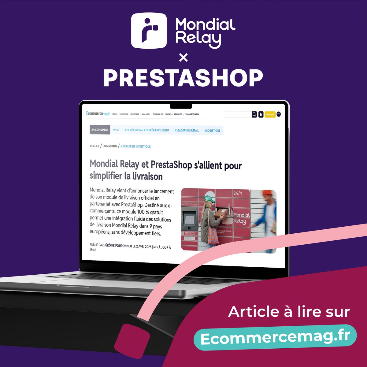 Mondial Relay France (@mondialrelay) on Twitter photo Nouveau module #ecommerce : Mondial Relay x <a href="/PrestaShop/">PrestaShop</a>
â
100 % gratuit
đ Disponible dans 9 pays
đŠ Livraison intĂ©grĂ©e, simple & performante
Un game changer pour les e-commerçants
hubs.ly/Q03hYdyD0 Nouveau module #ecommerce : Mondial Relay x <a href="/PrestaShop/">PrestaShop</a>
â
100 % gratuit
đ Disponible dans 9 pays
đŠ Livraison intĂ©grĂ©e, simple & performante
Un game changer pour les e-commerçants
hubs.ly/Q03hYdyD0
