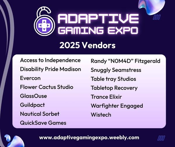 Gaming is for everyone—and GlassOuse is excited to support adaptive gaming! 🎮

Join us at the FREE Adaptive Gaming Expo:
📅 May 3rd | 10 AM – 4 PM
📍 Madison Marriott Hotel West Conference Center

See you there! #GamingForEveryone #AdaptiveGaming #Accessibility #GlassOuse