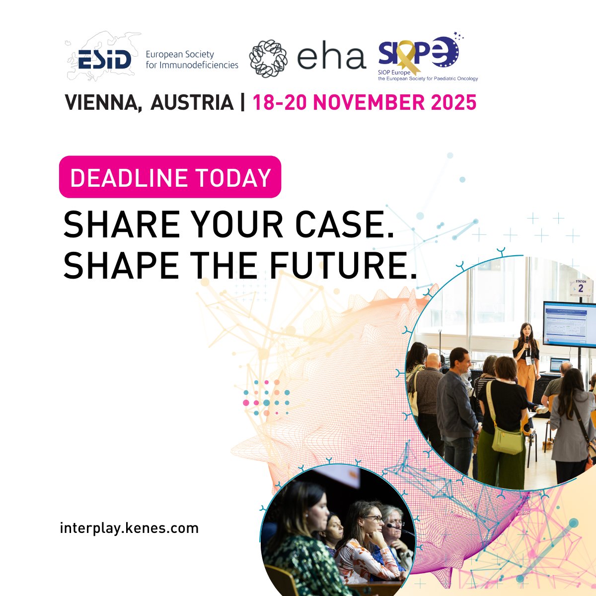 🚨 Deadline Today!
Are you an early-career clinician (<40)? Submit your case for the #Interplay2025 Educational Day in Vienna!
We're looking for:
✔️ Lymphoproliferation
✔️ Autoimmune haematology
✔️ Cross-disciplinary diagnostics
🔗 Submit now: bit.ly/4cnXi0U