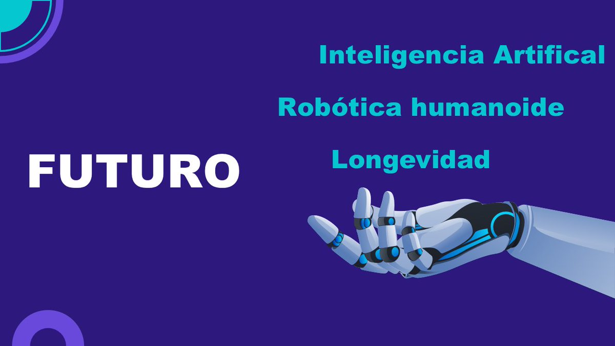 Tres líneas de futuro:
✨ Un IA que nos lleve a hacer cualquier cosa en segundos, pero que se vuelva, a la par, mucho más eficaz que cualquier ser humano
🤖 Robots humanoides que pronto serán nuestros colaboradores cotidianos
⏳ Vidas mucho más largas,... ¿hasta cuándo?...