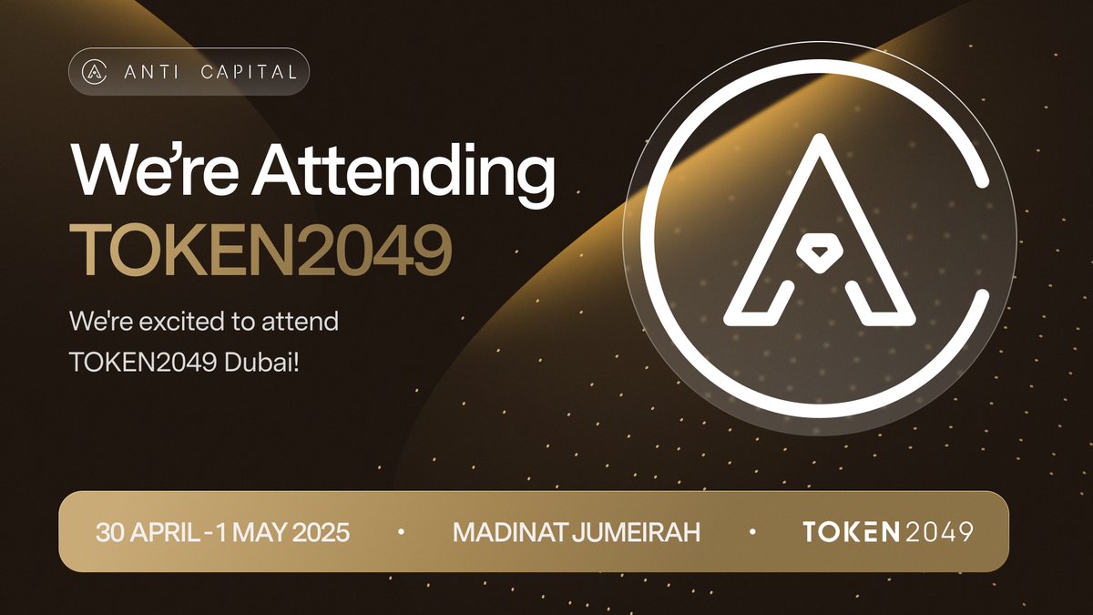 Anti__Capital's tweet image. Less than two weeks to go until #TOKEN2049 Dubai 🇦🇪 

Our team is excited to be part of one of the biggest events in the industry. We look forward to connecting with founders, investors, and partners. 

See you soon! 👋

#AntiCapital #TOKEN2049 #Dubai #Web3 #DigitalAssets