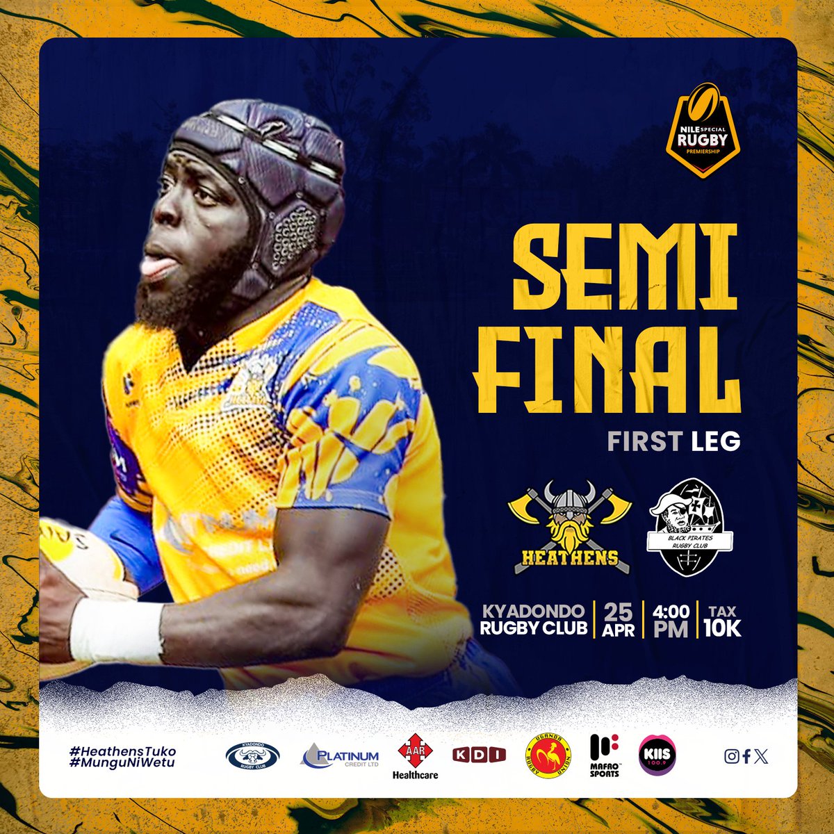 HEATHENS RUGBY CLUB (@heathensrfc) on Twitter photo 𝑮𝑼𝑬𝑺𝑺 𝑾𝑯𝑨𝑻....
Friday Rugby is back with a banger this week, and you definitely love to experience it.
🆚️ <a href="/piratesrugbyUG/">PIRATES RUGBY</a>
📍 <a href="/KyadondoClub/">Kyadondo Rugby Club</a>
𝐌𝐮𝐥𝐢 𝐫𝐞𝐚𝐝𝐲?
#HeathensTuko || #MunguNiWetu || #PlatinumCreditHeathens 𝑮𝑼𝑬𝑺𝑺 𝑾𝑯𝑨𝑻....
Friday Rugby is back with a banger this week, and you definitely love to experience it.
🆚️ <a href="/piratesrugbyUG/">PIRATES RUGBY</a>
📍 <a href="/KyadondoClub/">Kyadondo Rugby Club</a>
𝐌𝐮𝐥𝐢 𝐫𝐞𝐚𝐝𝐲?
#HeathensTuko || #MunguNiWetu || #PlatinumCreditHeathens