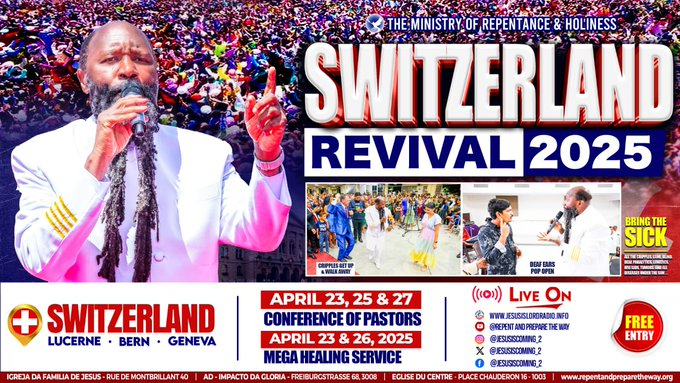 IreneOdero11's tweet photo. Switzerland Revival is here.
Stay tuned to https://t.co/wX5MbBhyhL
#LatterAnointing https://t.co/0WpVpxaN3J