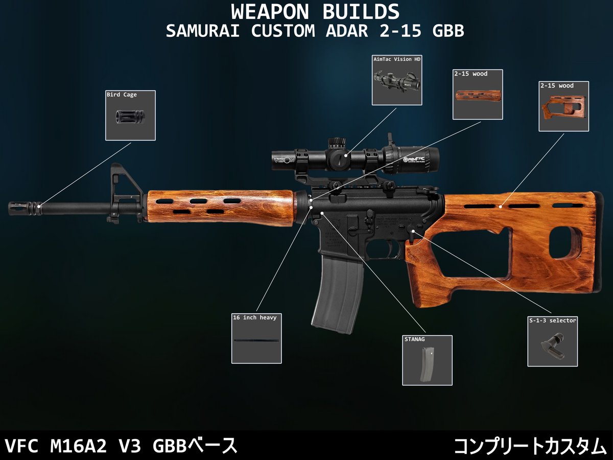 M4 MWS GBBタルコフ ADAR風カスタム M4 MWS GBBタルコフ ADAR風カスタム
