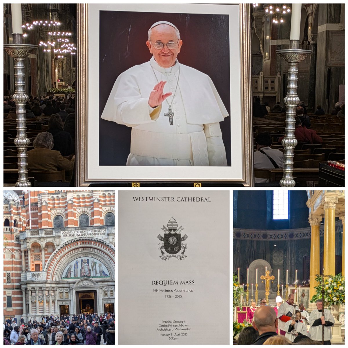 Much has been written about Pope Francis' life. He inspired so many around the world to do better, to be better - we must be brave to stand up for what's right despite all obstacles. At the Requiem Mass at Westminster Cathedral I gave thanks for his life 🙏🏽